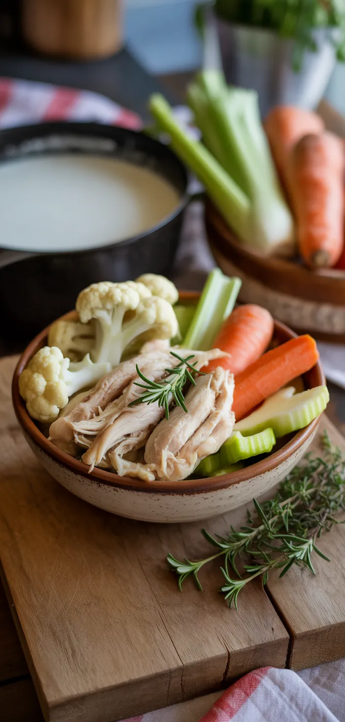 Ingredients photo for Stove Top, Crockpot, Or Instant Pot Chicken Pot Pie Soup Recipe