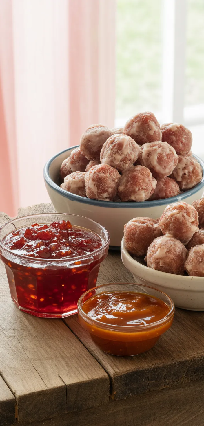 Ingredients photo for The Best Crockpot Grape Jelly Meatballs Recipe