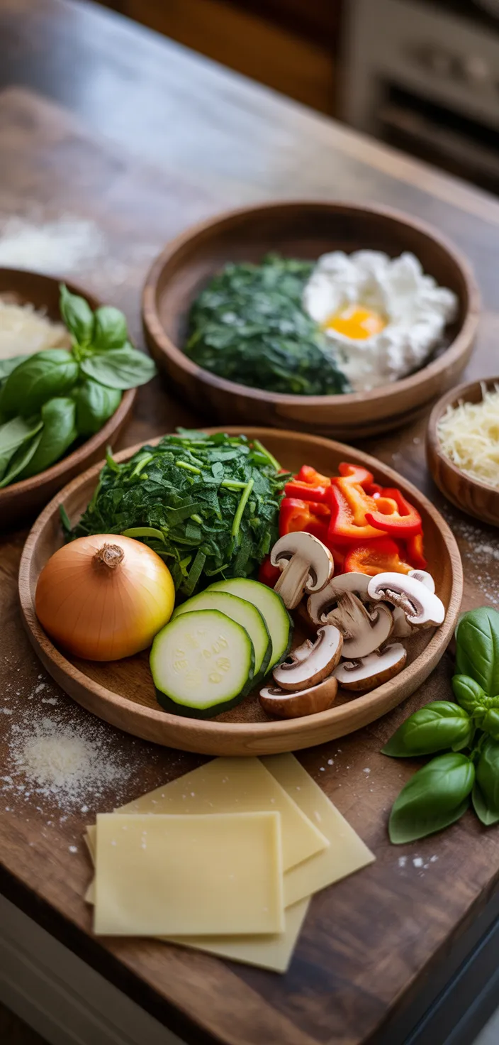Ingredients photo for Vegetable Lasagna Recipe