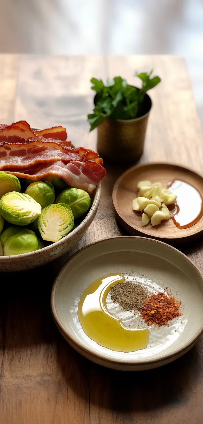 Ingredients photo for Bacon Brussels Sprouts Recipe