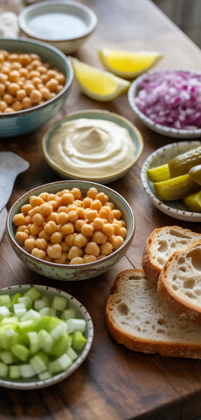 Ingredients photo for Chickpea Salad Sandwich Recipe