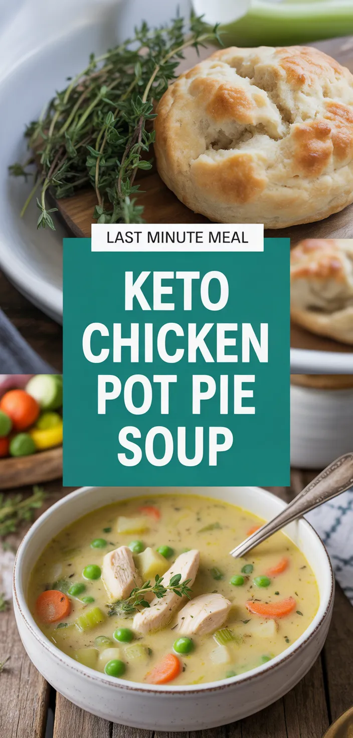 A photo of Keto Chicken Pot Pie Soup Recipe