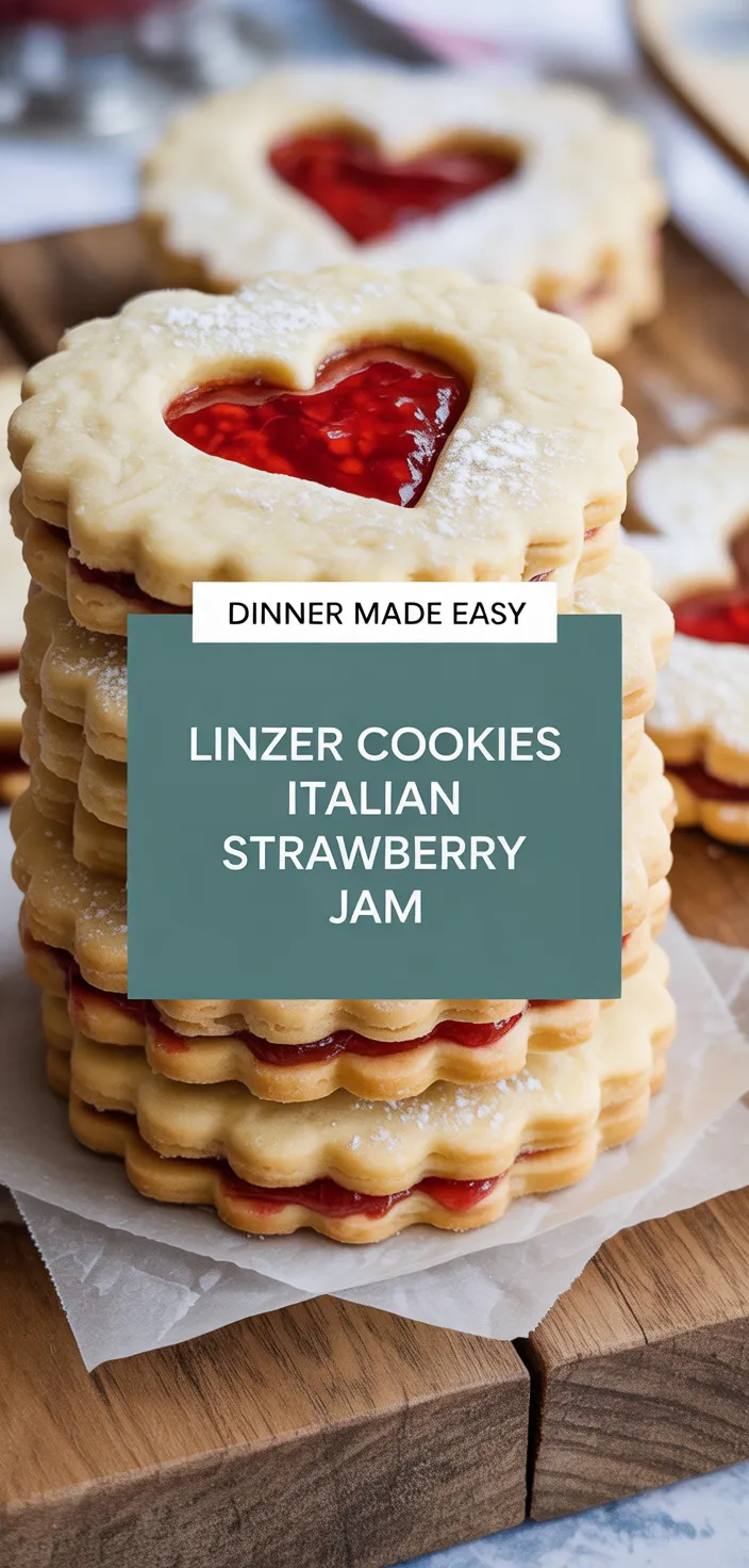 A photo of Linzer Cookies Italian Stawberry Jam Recipe