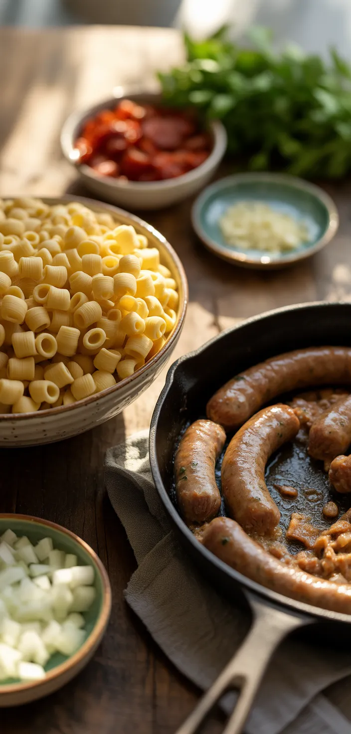 Ingredients photo for Creamy Marry Me Ditalini Sausage Pasta Recipe