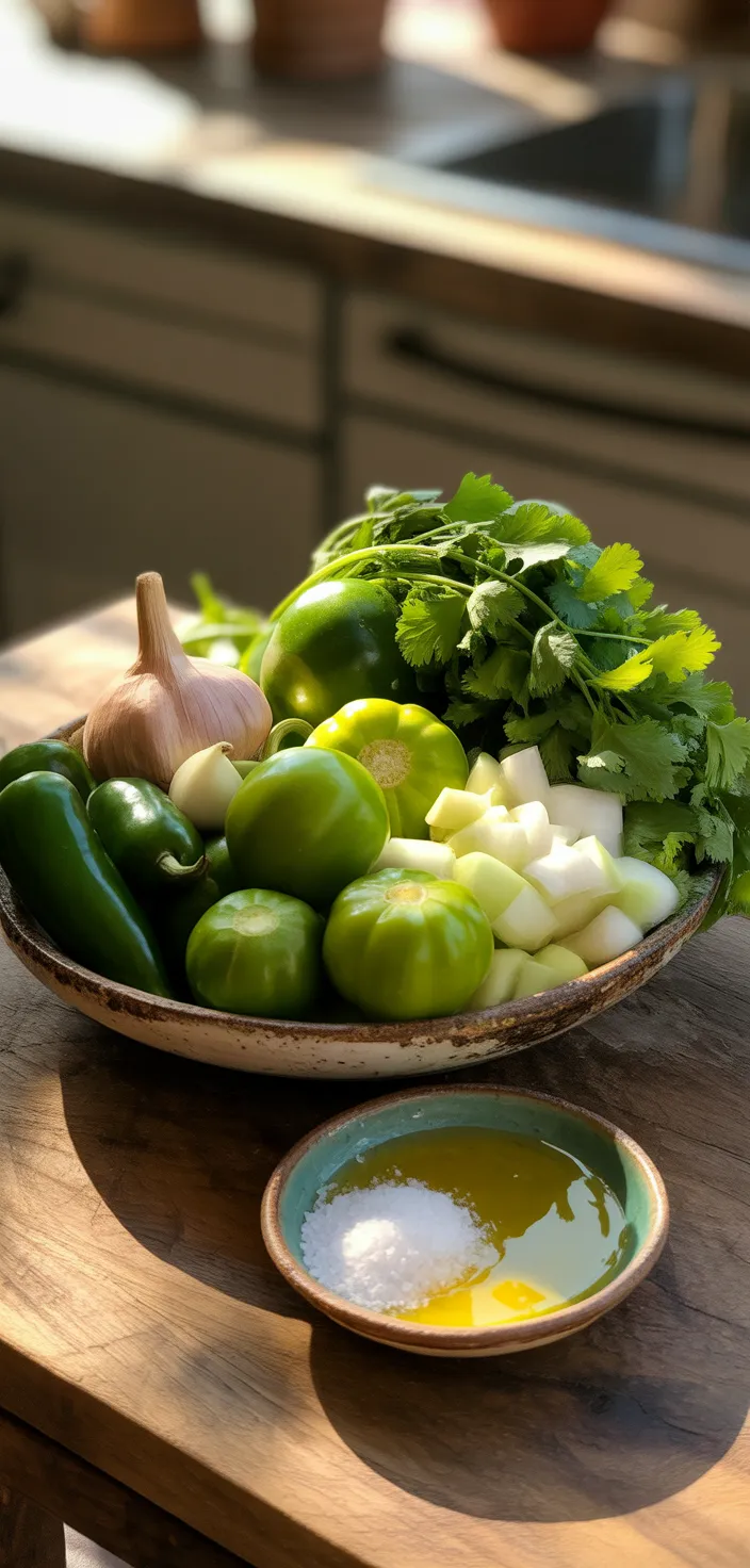 Ingredients photo for Easy Roasted Tomatillo Salsa Recipe