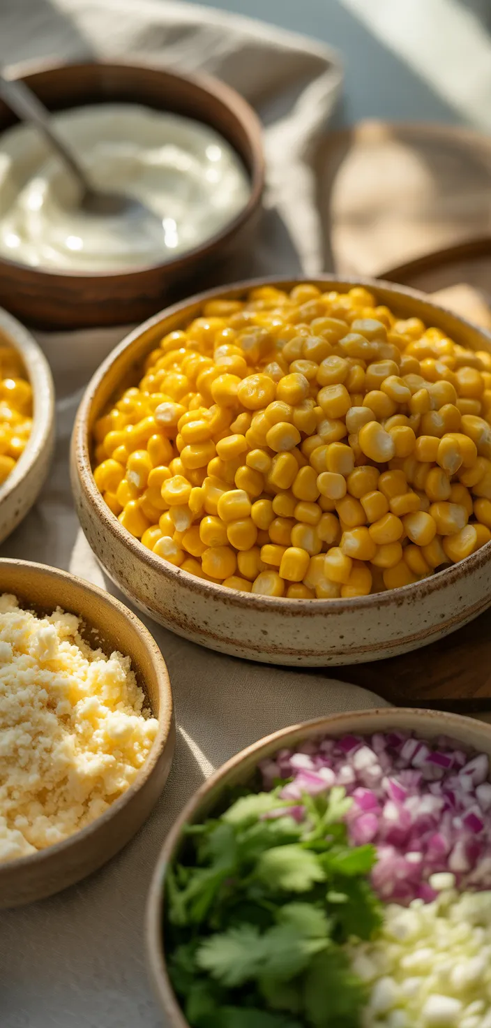 Ingredients photo for Elote Corn Salad (Made With Fresh, Frozen Or Canned Corn!) Recipe