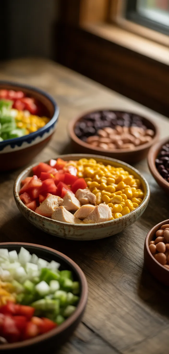 Ingredients photo for Slow Cooker Chicken Taco Soup Recipe