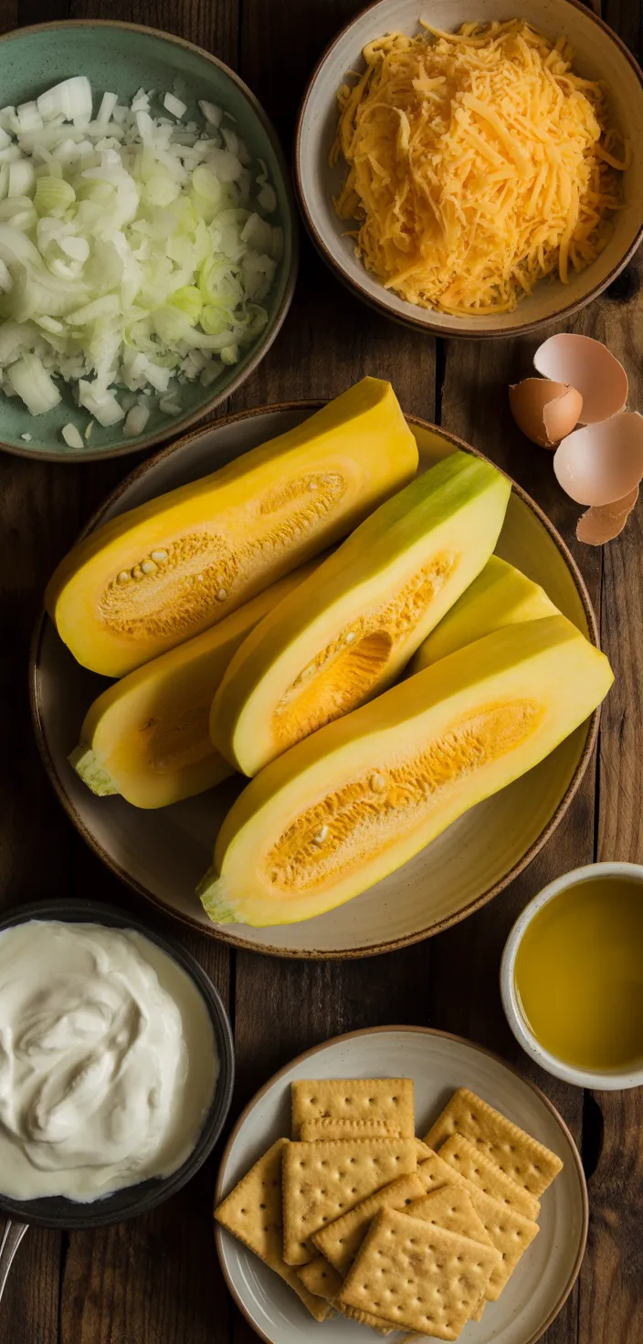 Ingredients photo for Southern Squash Casserole Recipe