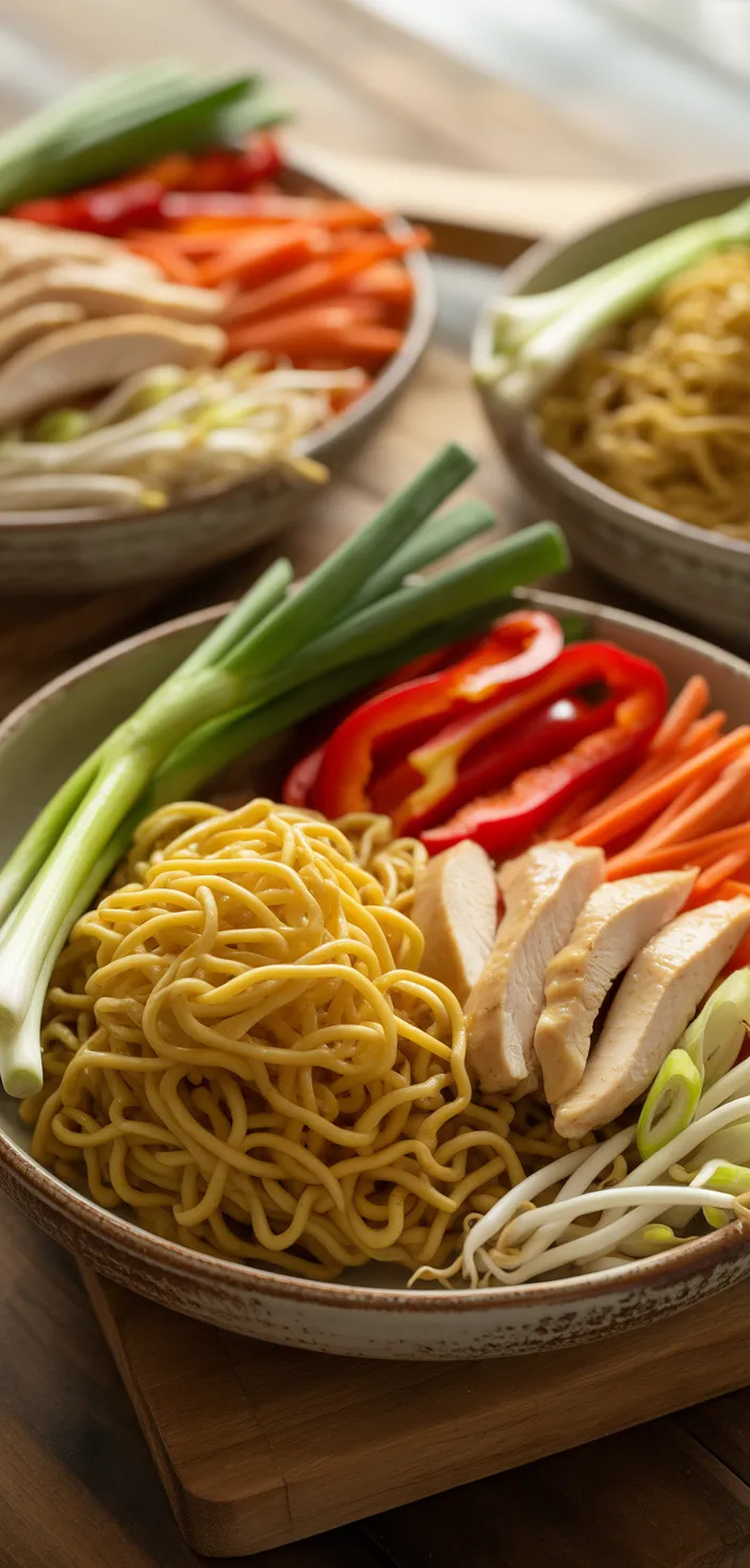 Ingredients photo for Super Easy Chicken Lo Mein Recipe