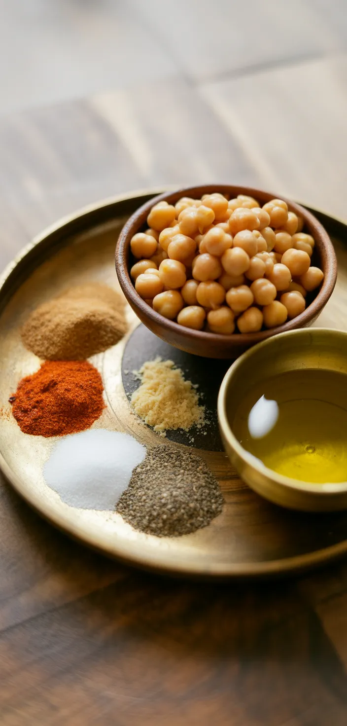Ingredients photo for Best Crispy Oven Roasted Chickpeas Recipe