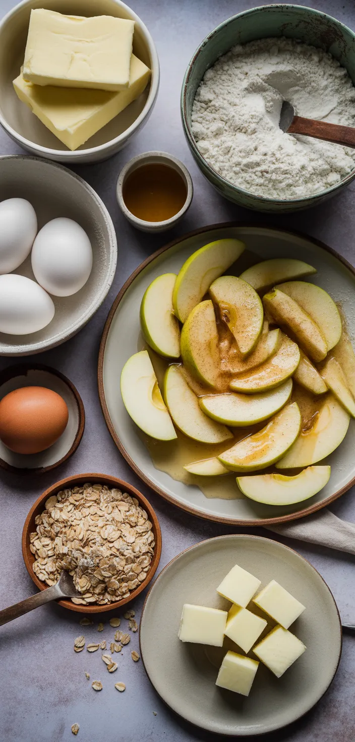 Ingredients photo for Jamie Oliver Apple Pie Cake Recipe