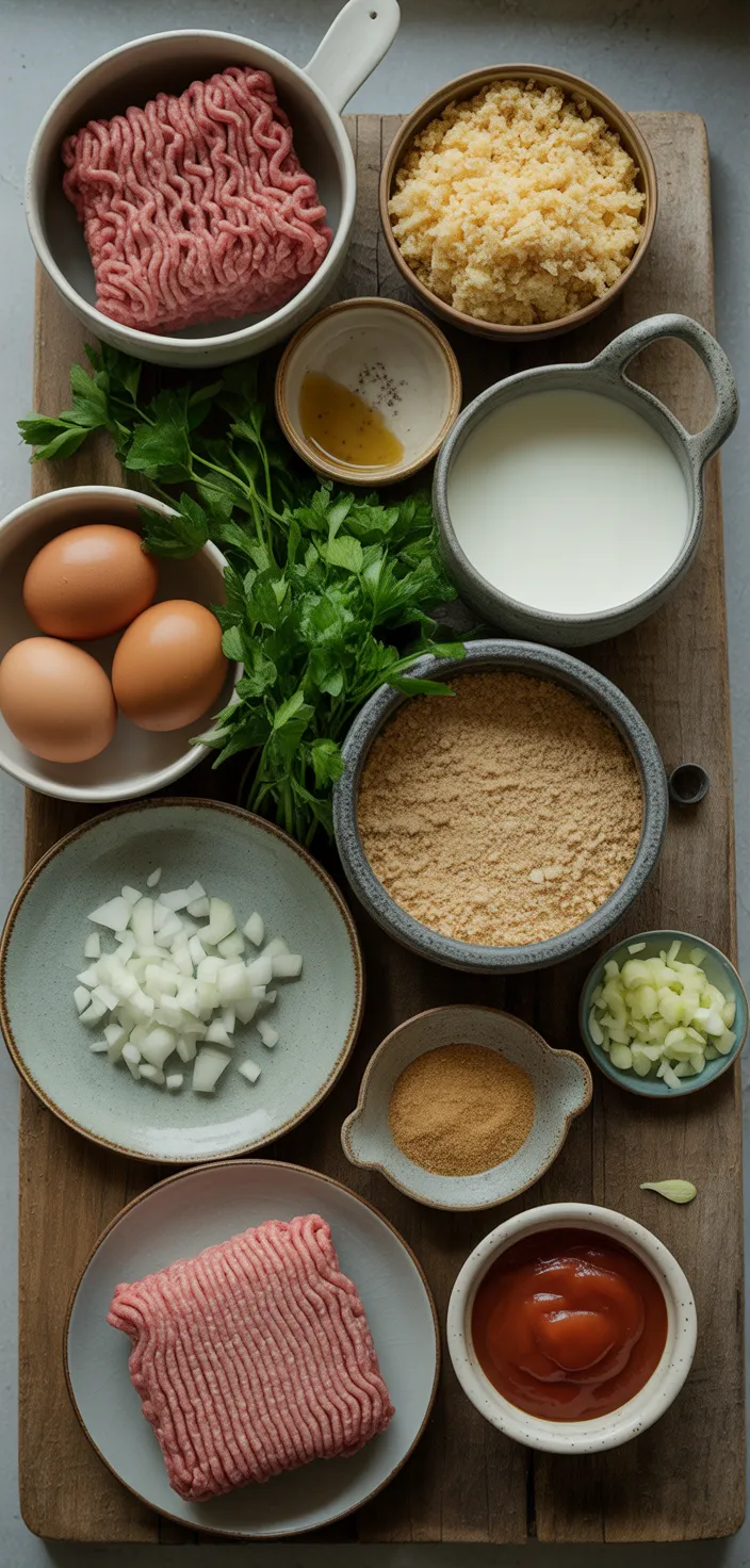 Ingredients photo for Best Homemade Meatloaf Recipe