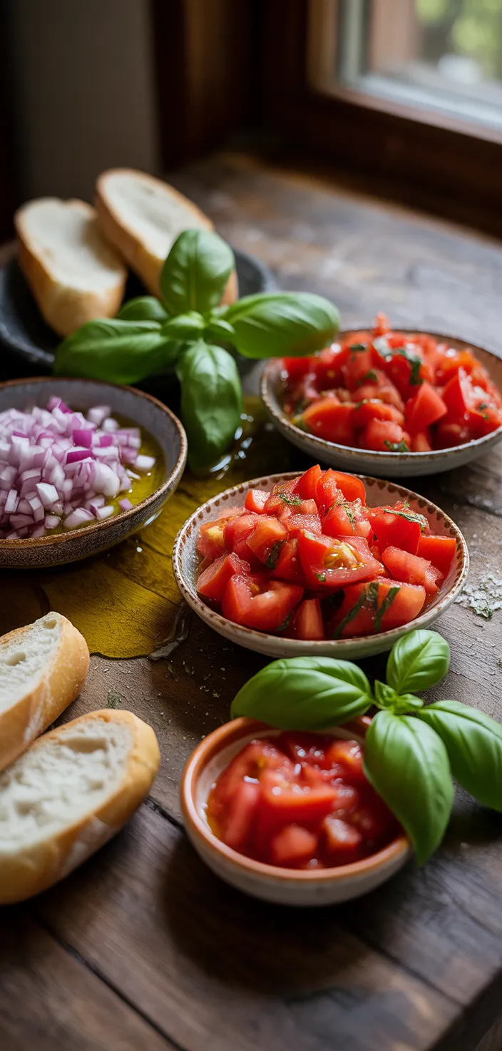 Ingredients photo for Classic Italian Bruschetta Recipe
