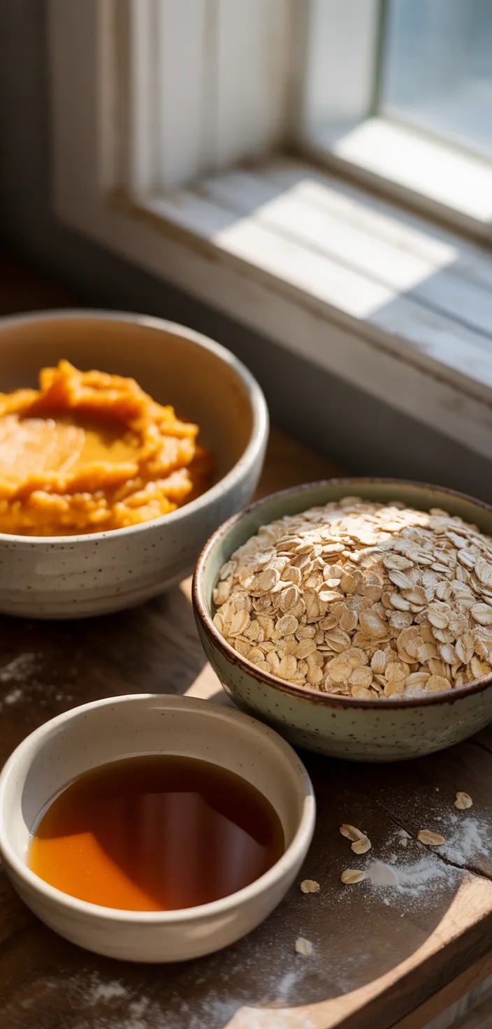 Ingredients photo for Healthy Pumpkin Oat Cookies Recipe