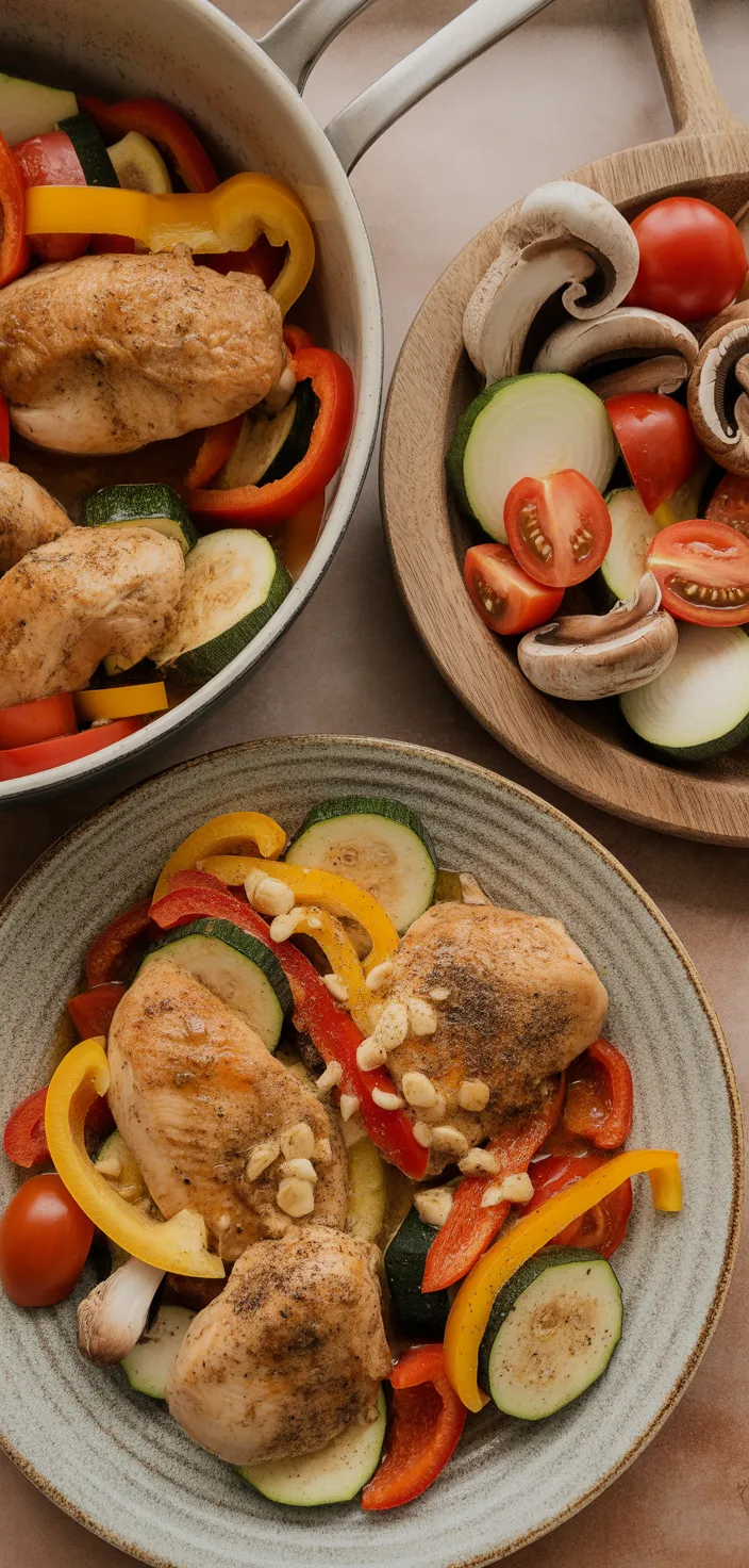 Ingredients photo for Italian Chicken And Vegetable Skillet Recipe