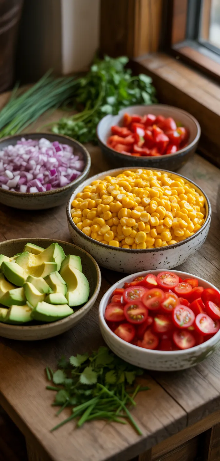 Ingredients photo for Summer Corn Salad With Avocado Recipe